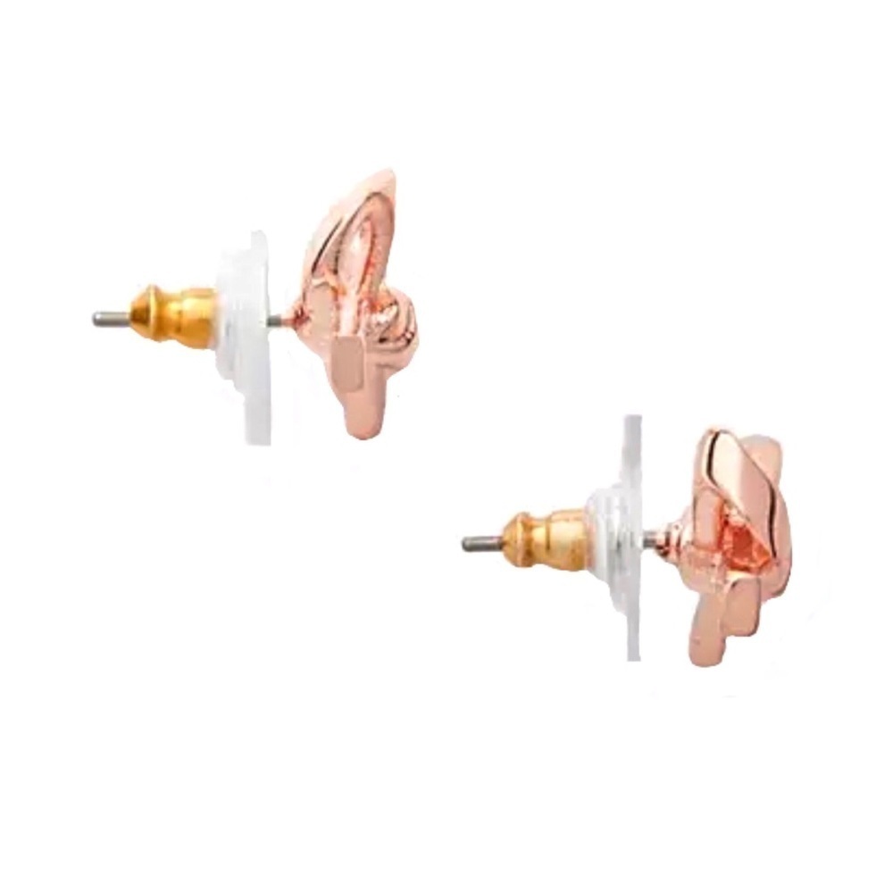 KATE SPADE • Rose Gold Mini Skinny Bow Earrings - Picture 5 of 5